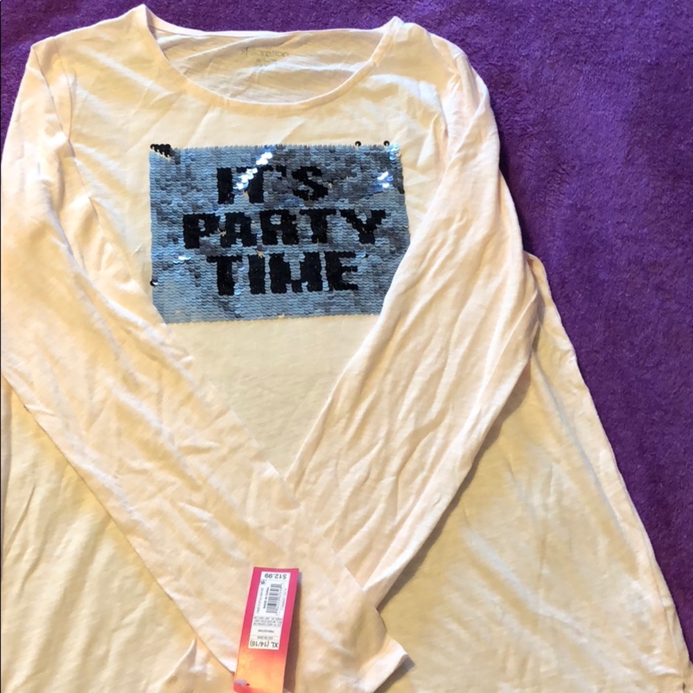 NWT long sleeve Light pink shirt